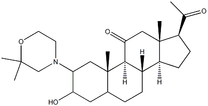 3-hydroxy-2-(2,2-dimethyl-4-morpholinyl)pregnane-11,20-dione 结构式