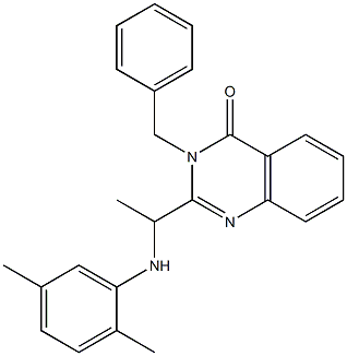 3-benzyl-2-(1-(2,5-xylidino)ethyl)quinazolin-4(3H)-one 结构式