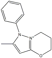 2-methyl-1-phenyl-6,7-dihydro-1H,5H-pyrazolo(5,1-b)(1,3)oxazin-8-ium 结构式