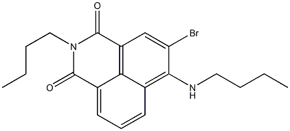3-bromo-N-butyl-4-butylamino-1,8-naphthalendicarboximide 结构式