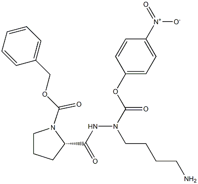 N-carbobenzoxy-prolyl-azalysine-4-nitrophenyl ester 结构式