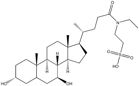 N-ethyltauroursodeoxycholic acid 结构式