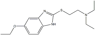 2-(2-(diethylamino)ethyl)thio-5-ethoxybenzimidazole 结构式