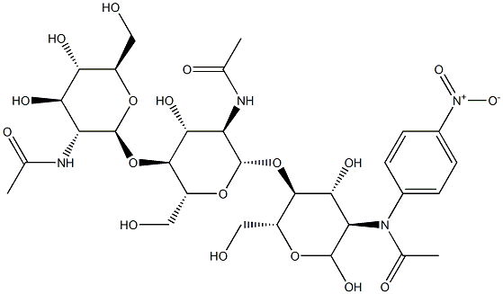 4-nitrophenyl-N,N',N''-triacetylchitotriose 结构式