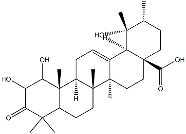 1,2,19-trihydroxy-3-oxo-12-ursen-28-oic acid 结构式