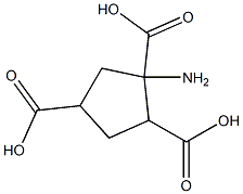 1-aminocyclopentane-1,2,4-tricarboxylic acid 结构式