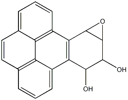 9,10-dihydroxy-11,12-epoxy-9,10,11,12-tetrahydrobenzo(e)pyrene 结构式