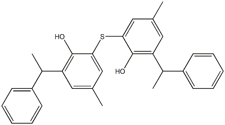 2,2'-THIOBIS(4-METHYL-6-ALPHA-PHENYLETHYLPHENOL) 结构式
