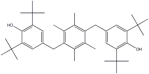 1,4-BIS-(3,5-DI-TERT-BUTYL-4-HYDROXYBENZYL)TETRAMETHYLBENZENE 结构式