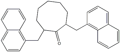 2,8-BIS(ALPHA-NAPHTHYLMETHYL)CYCLOOCTANONE 结构式