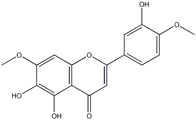 5,6,3'-TRIHYDROXY-7,4'-DIMETHOXYFLAVONE 结构式