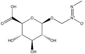 METHYLAZOXYMETHANOL-BETA-D-GLUCOSIDURONICACID 结构式