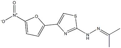 ACETONE(4-(5-NITRO-2-FURYL)-2-THIAZOLYL)HYDRAZONE 结构式