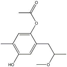 2-(2-METHOXYPROPYL)-5-METHYL-1,4-BENZENEDIOLACETATE 结构式