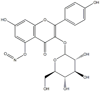 NITROSOKAEMPFEROL3-GLUCOSIDE 结构式