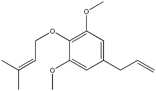 1-ALLYL-3,5-DIMETHOXY-4-(3-METHYL-BUT-2-ENYLOXY)BENZENE 结构式