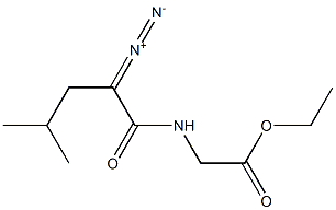 N-(2-DIAZO-4-METHYLVALERYL)-GLYCINEETHYLESTER 结构式