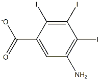 AMINOTRIIODOBENZOATE 结构式