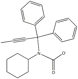 1,1-DIPHENYL-2-BUTYNYLCYCLOHEXYLCARBAMATE 结构式