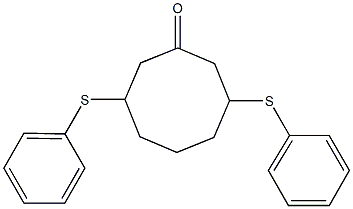 3,7-BIS(PHENYL-THIO)CYCLOOCTANONE 结构式