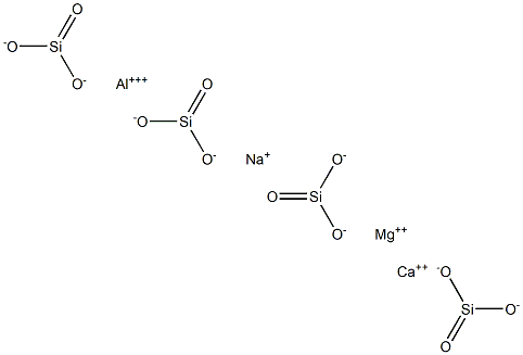 MAGNESIUMCALCIUMSODIUMALUMINUMSILICATE 结构式