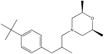 CIS-2,6-DIMETHYL-4-(3-(4-(1,1-DIMETHYLETHYL)PHENYL)-2-METHYLPROPYL)MORPHOLINE 结构式