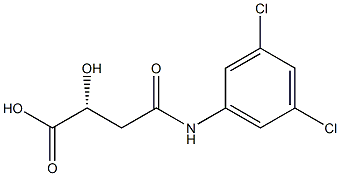 R-N-(3,5-DICHLOROPHENYL)-2-HYDROXYSUCCINAMICACID 结构式