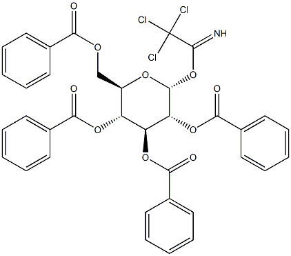 2,3,4,6-Tetra-O-benzoyl-a-D-glucopyranosyl trichloroacetimidate 结构式