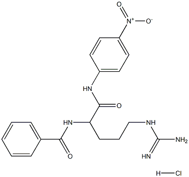 N-苯甲酰-DL-精氨酸对硝基苯酰胺盐酸盐(BAPNA) 结构式