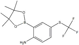 2-(4,4,5,5-Tetramethyl-1,3,2-dioxaborolan-2-yl)-4-(trifluoromethylthio)aniline 结构式