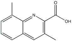 3,8-二甲基喹啉-2-羧酸 结构式