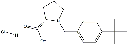 (S)-alpha-(4-tert-Butyl-benzyl)-proline hydrochloride 结构式