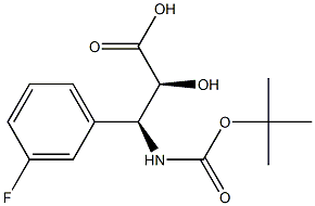 N-Boc-(2S,3S)-3-Amino-3-(3-fluoro-phenyl)-2-hydroxy-propanoic acid 结构式