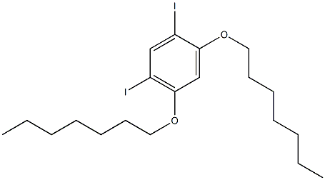 1,5-DIIODO-2,4-(DIHEPTYLOXY)BENZENE 结构式