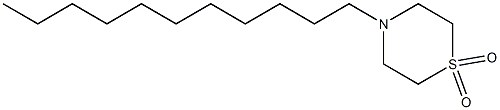 4-undecyl-1,4-thiazinane 1,1-dioxide 结构式
