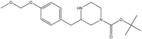 3-(4-Methoxymethoxy-benzyl)-piperazine-1-carboxylic acid tert-butyl ester 结构式