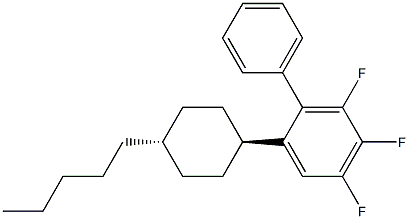 3,4,5-triifluoro-1-(trans-4-pentylcyclohexyl)phenyl benzene 结构式