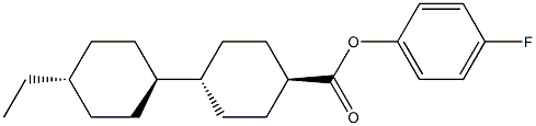 4-fluorophenyl trans-4-(trans-4-ethylcyclohexyl)cyclohexanecarboxylate 结构式
