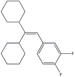 3,4-二氟苯基双环己基乙烯 结构式