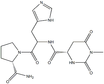 (4S)-N-[(2S)-1-[(2S)-2-carbamoylpyrrolidin-1-yl]-3-(3H-imidazol-4-yl)-1-oxo-propan-2-yl]-1-methyl-2,6-dioxo-1,3-diazinane-4-carboxamide 结构式