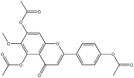 [7-acetyloxy-2-(4-acetyloxyphenyl)-6-methoxy-4-oxo-chromen-5-yl] acetate 结构式