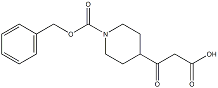 3-Oxo-3-(1-Cbz-piperidin-4-yl)-propionic acid 结构式