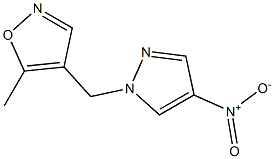 5-Methyl-4-(4-nitro-pyrazol-1-ylmethyl)-isoxazole- 结构式