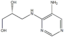 (2R)-3-[(5-aminopyrimidin-4-yl)amino]propane-1,2-diol 结构式