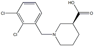 (3S)-1-(2,3-dichlorobenzyl)piperidine-3-carboxylic acid 结构式