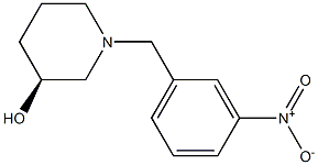 (3S)-1-(3-nitrobenzyl)piperidin-3-ol 结构式