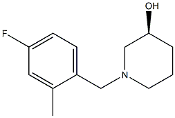 (3S)-1-(4-fluoro-2-methylbenzyl)piperidin-3-ol 结构式