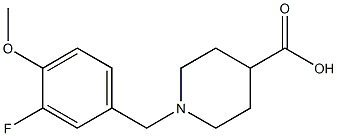 1-(3-fluoro-4-methoxybenzyl)piperidine-4-carboxylic acid 结构式