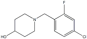 1-(4-chloro-2-fluorobenzyl)piperidin-4-ol 结构式