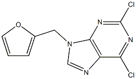 2,6-dichloro-9-(furan-2-ylmethyl)-9H-purine 结构式